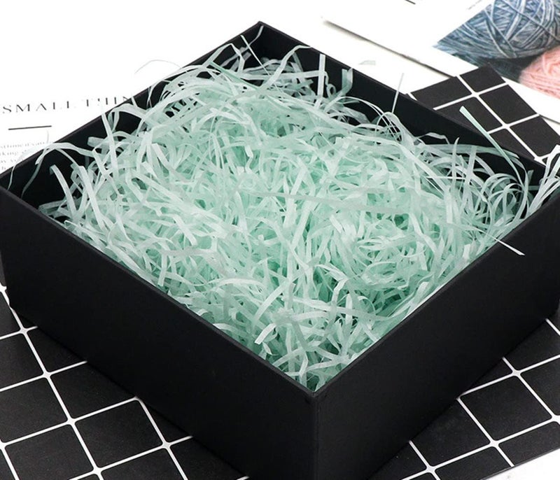 JINZOFLY Raffia Paper Shreds, 100g Shredded Paper for Gift Box, Crinkle Cut Paper Shred Filler for Gift Wrapping & Basket Filling(Tiffany Blue) - Image 2